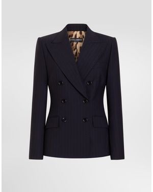 Dolce & Gabbana Turlington Double-Breasted Jacket - Blue