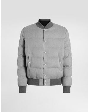 Dolce & Gabbana Quilted Cotton Padded Jacket - Grey