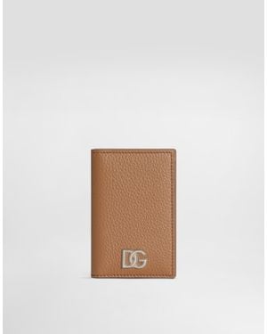 Dolce & Gabbana Kartenetui Aus Kalbsleder Mit Logo - Weiß