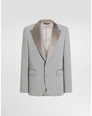Dolce & Gabbana Giacca Tuxedo Sicilia Light Monopetto - Grigio