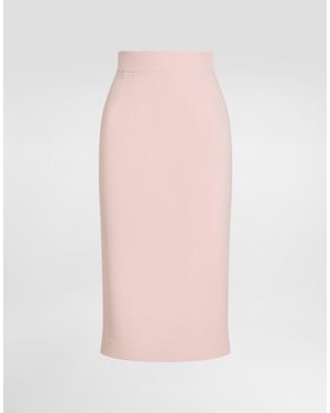 Dolce & Gabbana Stretch Cady Skirt - Pink
