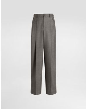 Dolce & Gabbana Virgin Wool Trousers - Grey