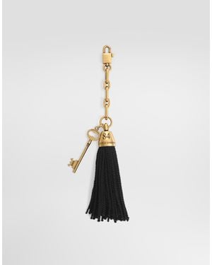 Dolce & Gabbana Tassel Keychain - White