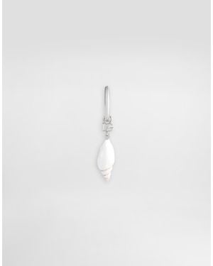 Dolce & Gabbana Creole Single Earring With Pin And Shell - ホワイト