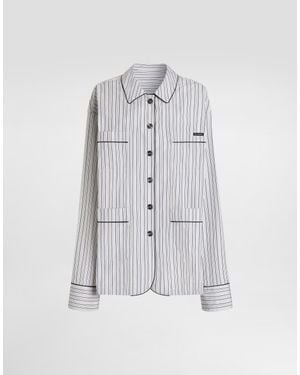 Dolce & Gabbana Vanity Striped Poplin Shirt - White