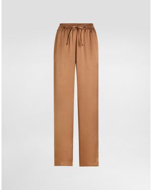 Dolce & Gabbana Double Silk Satin Pyjama Trousers - White