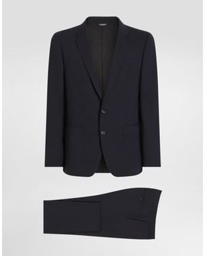Dolce & Gabbana スーツ マルティーニフィット ストレッチウールクロス - ブルー