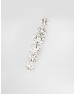Dolce & Gabbana Rhinestone Brooch - Blanc