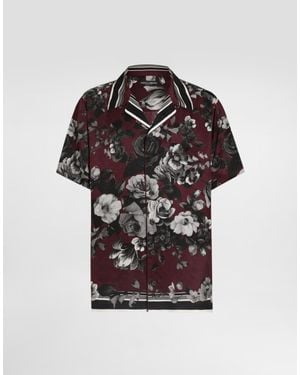 Dolce & Gabbana Peony Ramage-Print Hawaii Twill Shirt - Multicolour