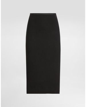 Dolce & Gabbana Gonna Longuette A Tubino - Nero