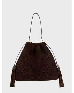 Etro Borsa A Sacchetto Kalispera Grande - Marrone