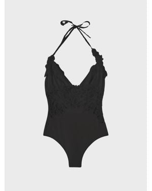 Ermanno Scervino Costume Intero Con Inserti - Nero