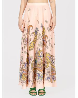 Etro Gonna Lunga Svasata - Rosa
