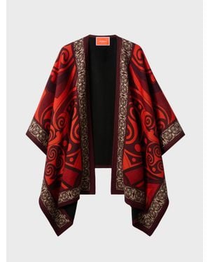 La DoubleJ Poncho-Blanket - Rosso