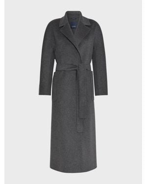 Max Mara Cappotto Lungo A Vestaglia - Grigio