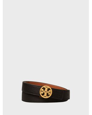 Tory Burch Cintura Miller Reversibile Bicolore Da 2,5 Cm - Bianco
