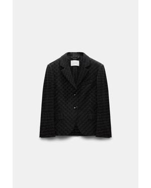 Dorothee Schumacher Embroidered Mini Blazer - Black