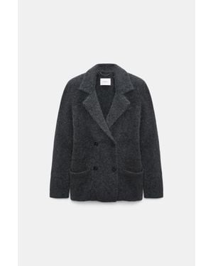 Dorothee Schumacher Merino-Cashmere Double-Breasted Blazer - Blue