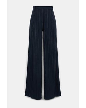 Dorothee Schumacher Pleated Pinstripe Pants - Blue