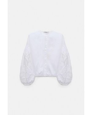 Dorothee Schumacher Cotton Blouse With Broderie Anglaise Embroidery - White