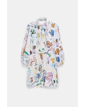 Dorothee Schumacher Printed Linen Shift Dress - White