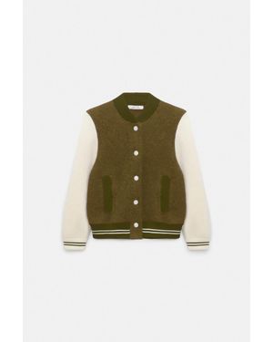 Dorothee Schumacher Two-Tone Bomber Jacket - Green
