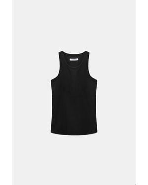 Dorothee Schumacher Tank Top With Removable Flower Brooch - Black