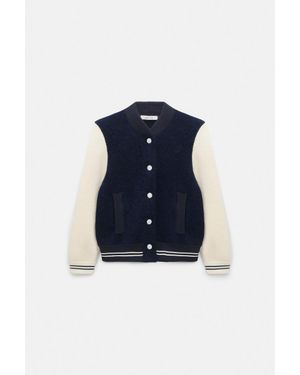 Dorothee Schumacher Two-Tone Bomber Jacket - Blue