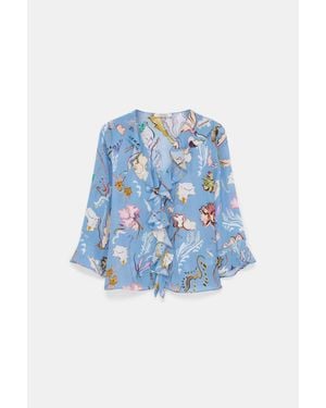 Dorothee Schumacher Printed Silk Georgette Blouse - Blue