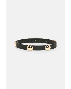 Dorothee Schumacher Leather Belt With Moveable Studs - Black