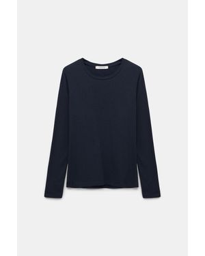 Dorothee Schumacher Round Neck Long Sleeve Top - Blue