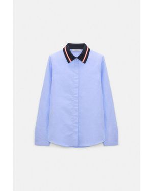 Dorothee Schumacher Cotton Oxford Shirt With Removable Collar - Blue
