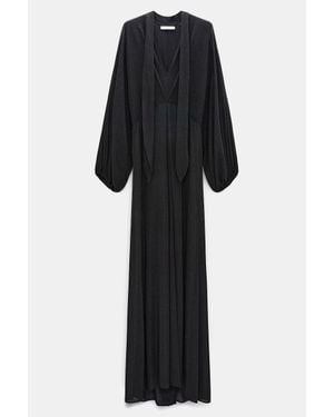 Dorothee Schumacher Lurex-Jersey Floor-Length Dress - Black