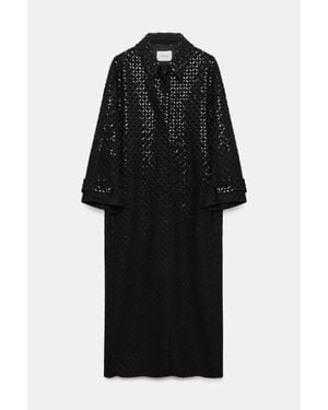 Dorothee Schumacher Bestickter Mantel aus Punto Milano - Schwarz