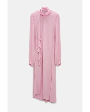 Dorothee Schumacher Crãªpe-Jersey Dress With Flounce Scarf - Pink