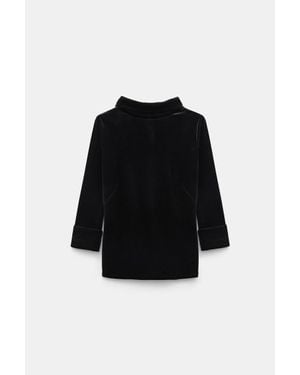 Dorothee Schumacher Stretch Velvet Turtleneck - Black