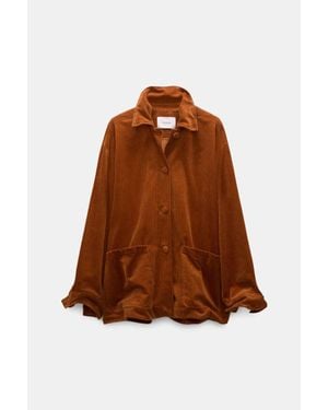 Dorothee Schumacher Cotton Corduroy Shirt-Jacket - Brown