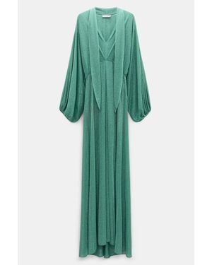 Dorothee Schumacher Lurex-Jersey Floor-Length Dress - Green