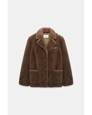 Dorothee Schumacher Faux Fur Jacket - Brown