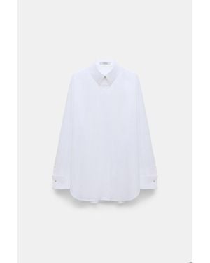 Dorothee Schumacher Oversized Cotton-Poplin Shirt - White