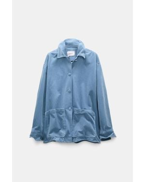 Dorothee Schumacher Cotton Corduroy Shirt-Jacket - Blue