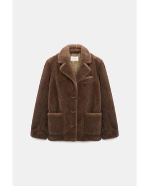 Dorothee Schumacher Faux Fur Jacket - Brown