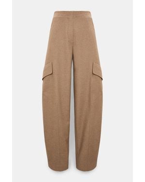 Dorothee Schumacher Flannel Barrel Leg Cargo Pants - Natural