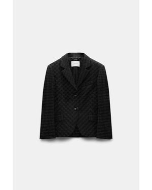 Dorothee Schumacher Embroidered Mini Blazer - Black