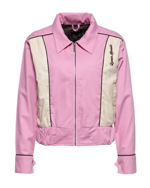 Queen Kerosin Damen Gabardine Jacke Speedway Queens 1955 Rosa - Pink