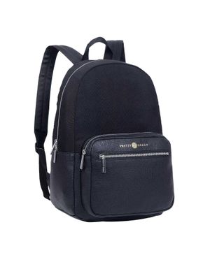 Pretty Green "Essentials" Rucksack, Logo - Blau