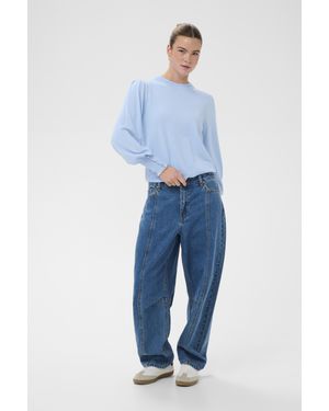 Kaffe Strickpullover Kalizza Strickpullover Regular Fit - Blau