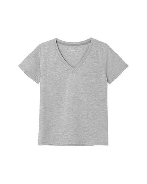 Basiclo V-Neck Premium T-Shirt - Grau