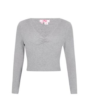 myMo Pullover Frauen Hellgraumelange
