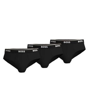 BOSS Slips Für Herren, Premium-Baumwolle (3Er-Pack) - Schwarz